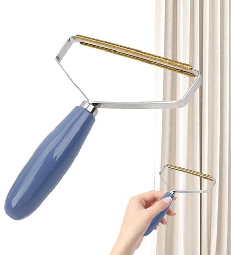 Portable Lint Roller, Clothes Lint Remover - Carpet Lint Scraper for Furniture - Manual Portable Fabric Shaver, Double Sided Fuzzlint Scraper for Removing Dust and Pet Hair from Clothes and Furniture