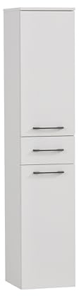 Schildmeyer Hochschrank Maxim 154805, mattweiß, 32,7 x 35,3 x 159 cm