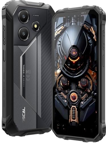 OSCAL Marine 2 Rugged Smartphone (2025),11000mAh(18W) Rugged Phone Unlocked, Android 15 Gaming Phone,Gemini AI,IP69K Protection, NFC,6.56 HD,90HZ,12(4+8)+64GB/2TB Expand,Dual SIM/1TF Slots,Black