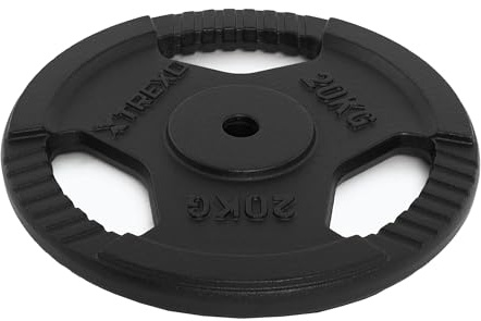 TREXO TRX-ICP001 Hantelscheibe aus Gusseisen 1,25 kg - Universal, langlebig, mit ergonomischen Griffen, kompatibel mit Hanteln und Griffen für Kraft- und Funktionstraining