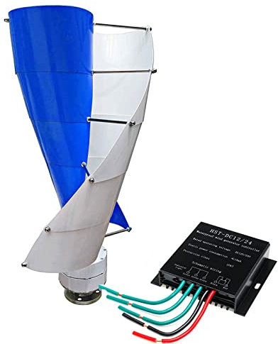 JNPGVTCD Turbine eoliche ad ASSE Verticale regolatore, 1500W-3000W, 10 Pale per Illuminazione Stradale Domestica, 48V, Bianco