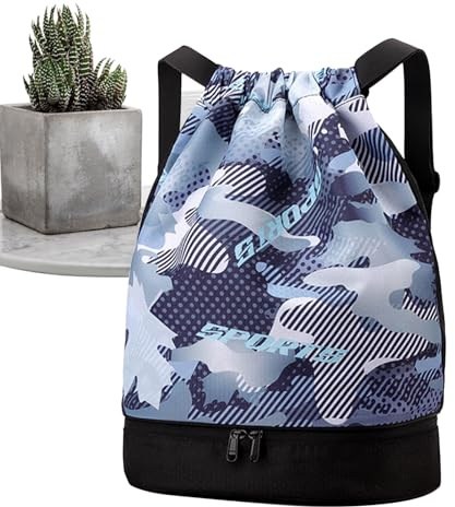 Gym Duffle Bag, Spacious Shoe Compartment, 14.96x15.75x7.09 Inches Workout Shoulder Bags for Gym, Carry on Personal Item Sports, Swimming, Basketball, Tennis, Hiking, Camping