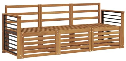 vidaXL Sofagarnituren 3 pcs Massivholz Akazie, Moderne Gartenmöbelsets, wetterfeste Sitzmöbel, Akazien-Sofa, Flexible Lounge-Lösungen für die Terrasse