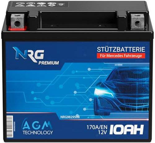 NRG Stützbatterie 12V 10Ah AGM Start-Stop A0009829508 000 982 95 08 AUX12