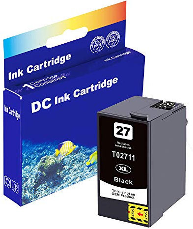 35ml BLACK Druckerpatrone (kein Original) für Epson T2711 WorkForce WF-3600 Series WF-3620 DWF WF-3620 WF WF-3640 DTWF WF-7110 DTW WF-7600 Series WF-7610 DWF WF-7620 DTWF