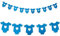 Oblique Unique® Hemdchen Jacken Filz Girlande in Blau für Babyshower Baby Party Kinderzimmer Deko Schwangerschaft