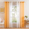MIULEE 2er Set Voile Vorhang Zweifarbiger Vorhang mit Ösen Transparente Gardine Ösenschal Fensterschal Lichtdurchlässig für Schlafzimmer, 140x245cm, Orange
