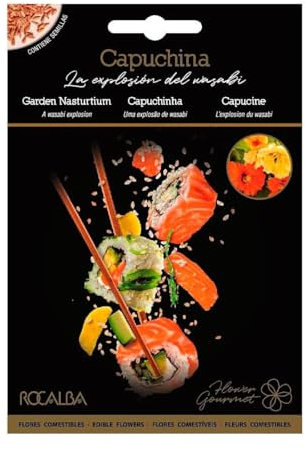 Semillas de flores comestibles de Capuchina Rocalba