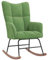 vidaXL Schaukelstuhl Relaxstuhl Schaukelsessel Schwingsessel Ruhesessel Relaxsessel Schwingstuhl Polsterstuhl Polstersessel Sessel Hellgrün Samt