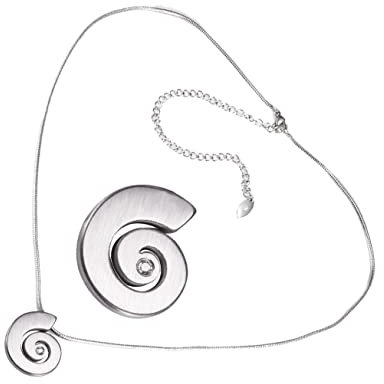 Klassische Magnet Pley Schnecke Ohrstecker oder Kette dezent mit Swarovski Kristall medizinischer Edelstahl allergiefrei Magnetschmuck 4you # 1247 (1247 Kette)