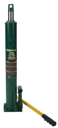 Omega Pro Hydraulic Long Ram Jack - 8 Ton Capacity with Flat Base for Auto Garage Shop,OP800S
