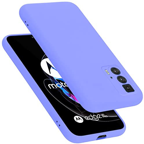 Cadorabo cover compatibile con Motorola EDGE 20 PRO/EDGE S PRO, cover in silicone liquido per EDGE 20 PRO/EDGE S PRO, custodia in silicone, resistente ai graffi - LIQUID LILA CHIARO