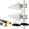 UniteCom 4G 5G High Gain Directional LPDA Yagi Antenna 11dBi 5 Meter LMR195 Cable 50 Ohm 600MHz-6GHz IP67 Indoor/Outdoor Waterproof LTE Aerial Three 02 Vodafone EE (Dual Antennas - 5M Cables)