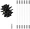 MOCNT Kit de Cepillo Limpieza Chimenea Cepillo para Chimenea Rotativo de Nylon Juego de Limpieza de Ventilación del Conducto con 6 Varillas Flexibles 1 Cabeza de Cepillo