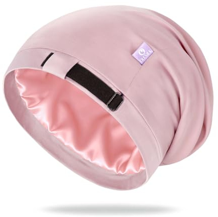 OLESILK Berretto in Seta e Modal Regolabile per Uomo e Donna Giorno e Notte | 100% seta interna, modal esterna. Leggero, morbido e traspirante. Ideale per pazienti in chemioterapia, running e riposo.