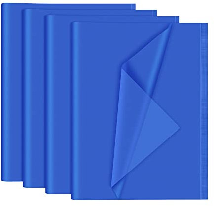 NEBURORA 120 Blatt blaues Seidenpapier, 35 x 50 cm, marineblaues Geschenkpapier, große blaue Geschenkpapierbögen für Geschenktüten, Verpackungen, Bastelarbeiten, Geburtstage, Hochzeitsdekorationen