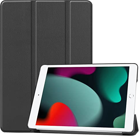 BASEY Hülle für iPad 9 10.2 (2021) Schutzhülle Hülle - iPad 9 10.2 (2021) Hartschalen-Hülle iPad 9 10.2 (2021) Tablethülle Schutz - Schwarz