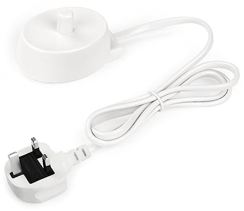 LOPHE Electric Toothbrush Charger, Toothbrushes Charging Adapter with Inductive Charging Base, Waterproof Portable Replacement Plug Charger, Travel Charger UK Plug Toothbrush Charger