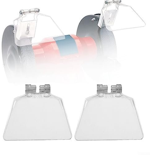 2PCS Bench Grinder Guards, Replacement Transparent Guard Bench Grinder Eye Protection Safety Shields