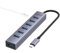 FORIDA USB-C-auf-USB-Hub, 8 Anschlüsse, USB-3.0-Adapter mit 7 USB-3.0-Datenanschlüssen, Gehäuse aus Aluminiumlegierung, USB-Splitter mit USB C 5 V/3 A Stromanschluss für Laptop, PC und mehr