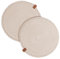 Darido Set di 2 Sotto Piatti da Tavola in Cotone Intrecciate,32cm, Tovagliette Rotonde Lavabili, Tovagliette Natalizie Fatte a Mano, Sottopiatti Rotondi Beige, Decorazione da Tavolo, Regalo Originale