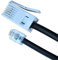 BT Plug to RJ11 Cable Relloh White Extension Lead 431A and 6P2C for Landline Modem Fax Virgin Hub Sky Box - Compatible with ADSL Modem British UK BT Socket (Black, 15m)
