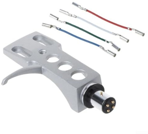 Turntable Headshell Mount, Phono Turntable Headshell Mount, LP Turntable Phono Headshell Mount Replacement Head Holder Wire(Silver)