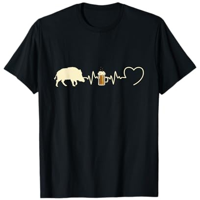 Chasse Sanglier Bière Homme Humour Chasseur Cadeau Drôle T-Shirt