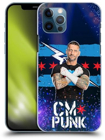Head Case Designs Offizielle WWE Portrait cm Punk Harte Rueckseiten Handyhülle Hülle Huelle kompatibel mit Apple iPhone 12 / iPhone 12 Pro
