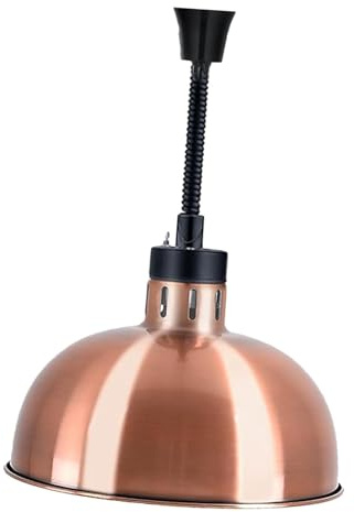 predolo Lámpara de Calor para Calentador de Alimentos, lámpara de Calor para Comida Caliente, Cocina, Acero Inoxidable, Buffet, Pollo Frito, lámpara de Calor, Bronce