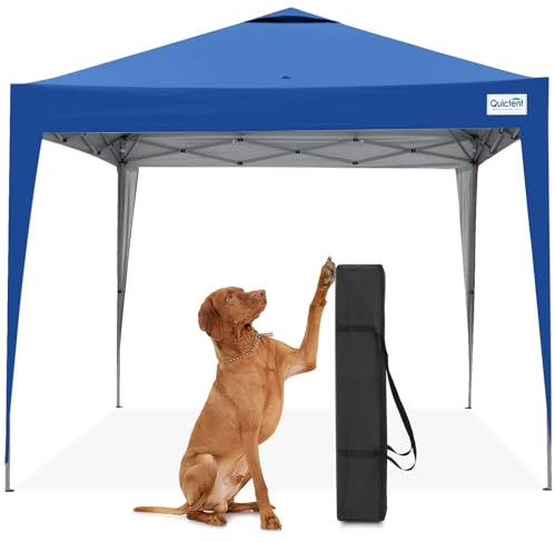 Quictent Pavillon 3x3m Wasserdicht Faltpavillon Stabil Winterfest, Pop-Up Klicksystem, UV-Schutz 50+, Gartenzelt, Partyzelt, Festzelt hellblau