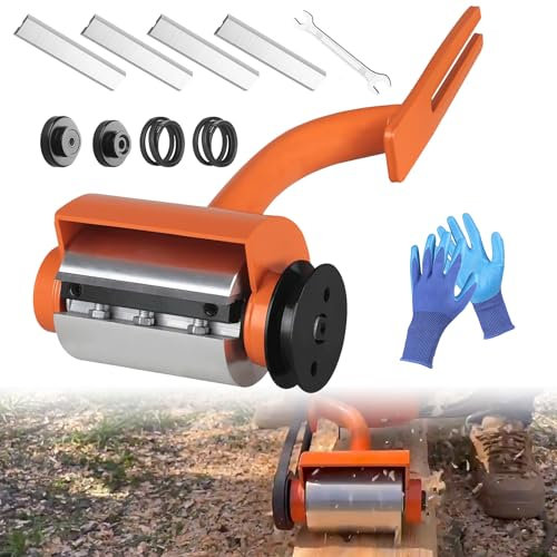 Pelador de Troncos, Herramienta Para Descortezar Troncos con 6 Cuchillas Alargadas, Herramienta de Descortezado de Madera, Descortezador de Madera Eficiente para Procesamiento de Madera