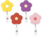 Jeffdad Ausweis JoJo mit Clip, Blume Ausziehbarer Schlüsselanhänger Kartenhalter Ausweishülle Schlüsselanhänger Schlüsselband Ausziehbar Blumen Abzeichenclip für ID Card Holder Kartenhalter