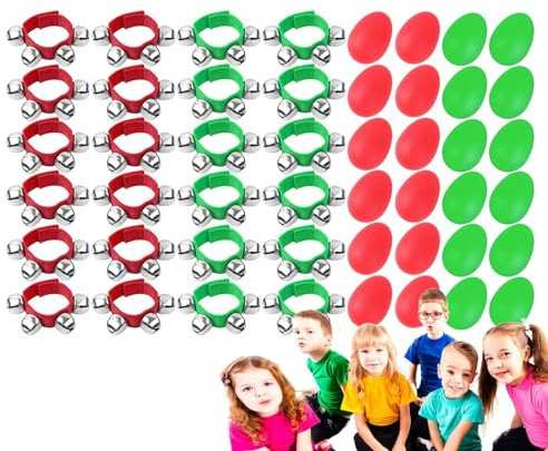 Campanas de Muñeca, Campanas de Muñeca | Pulsera Musical de percusión - Campanas rítmicas para el aprendizaje de la Música, percusión Egg Shaker para Chicas, Niños y Niñas