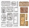 GLOBLELAND Transparente Stempel Im Retro Stil Für Reisefahrkarten Zum Basteln von Karten Vintage Kinoticket Hintergrund Transparente Stempelsiegel Silikonstempel Für DIY Scrapbooking