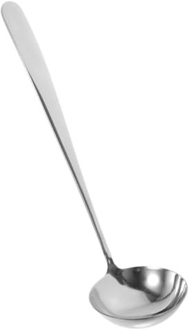 Mikinona Cucharón De Acero Inoxidable Cuchara Para Servir Sopa Mango Largo Resistente y Duradero