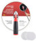 QZATACAEN Levigatrice manuale per cartongesso a palo Testa levigatrice portatile 22,9 cm per parete a secco Radiale Rotonda Celing Preparazione Pittura Strumento di levigatura Include 3 fogli abrasivi