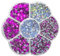 Liliume 5000pcs Hotfix Strasssteine Light Violet Strasssteine 21 Farben 5 Größen 2mm 3mm 4mm 4.8mm Strass Glas Runde Strasssteine für Kleidung Schuhe und DIY Handwerk(Purshcia)