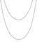KRKC Herren Halskette, Silber Edelstahl Cuban Link Chain Panzerkette 3mm, Nickel-frei Dünne Kette Gliederkette für Männer Länge 50,8cm