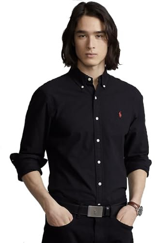 Ralph Lauren Camicia Oxford slim fit, Nero , M