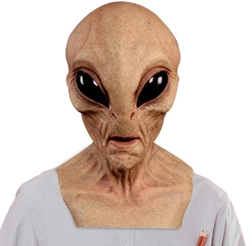 ETUCYNG Máscara Realista De Extraterrestre 2024, Máscara De Alienígena Aterradora, Máscaras De Extraterrestres De Látex De Cabeza Completa, Máscaras Realistas Para Hombres Y Mujeres