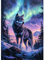 QINRUBB DIY Wolf Diamond Painting Erwachsene, 5D Nordlichter Diamant Painting Bilder Anfänger, Runder Wald Vollbohrer Diamanten Malerei Stickerei Kreuzstich Geschenke Home Wand Dekor 30x40cm