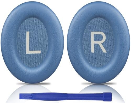 SOULWIT Earpads Replacement for Bose QuietComfort 45 (QC45)/QuietComfort SE (QC SE)/New Quiet Comfort Wireless Over-Ear Headphones, Ear Pads Cushions with Softer Protein Leather - Blue Dusk
