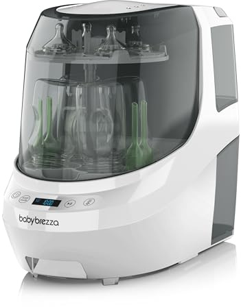 Baby Brezza - Lave-biberons Bottle Washer Pro Blanc - lave, stérilise et sèche automatiquement biberons et accessoires de tire-lait