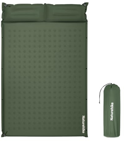 Naturehike Selbstaufblasende Luftmatratze mit Kopfkissen Leichte Camping Matte für Outdoor & Reisen, Selbst aufblasend und bequem