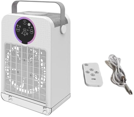 Kompakter Verdunstungskühler, 700 ml, USB betriebener, leiser Tischventilator, geräuscharm, für kleine Räume, Büro, Zuhause, leiser Büro Klimaanlagenventilator