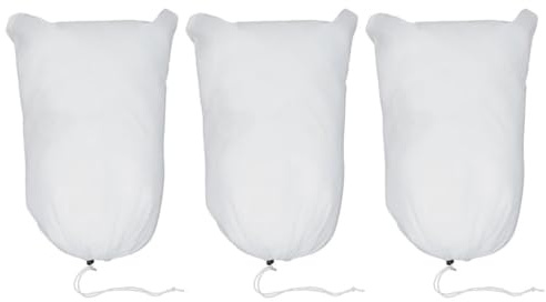 SHINEOFI Winterabdeckung für Pflanzen 3 Stück aus Vlies, Weiß