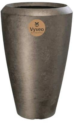 Vyveo - Vase Nalou - 44x70 - Gold metallic - Blumentopf für den Innen- und Außeneinsatz - Übertopf - Pflanztopf - Pflanzgefäß