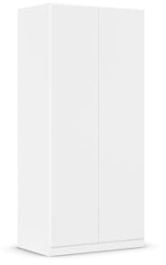 Rauch Möbel Costa, Kleiderschrank, Farbe Weiß, Breite 91 cm | Schrank, 2-türig, Push-to-open, Zubehör Premium, für Schlafzimmer, Kinderzimmer, Babyzimmer, Garderobe