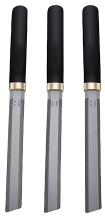 Fafeicy Nut Slotting Files for Guitar and Bass with Hardened Steel Blades Wooden Handle Instrument Fret Slot Tool Set